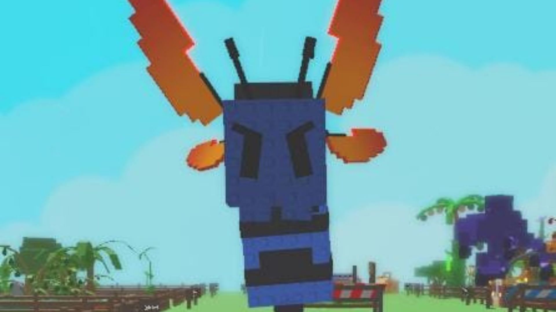 The Tarantula Hawk has a blue body with black stripes (Image via Roblox)